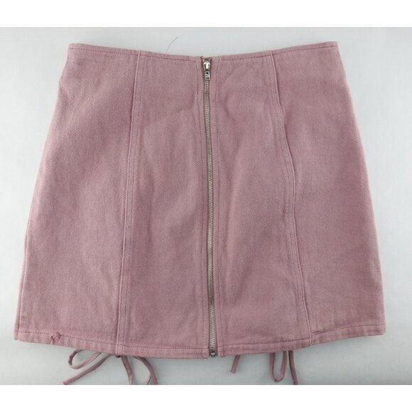 Fourteen 9th Pink Lace Up Mini Skirt Lace up Accent Y2K Womens Size Small - Picture 7 of 8